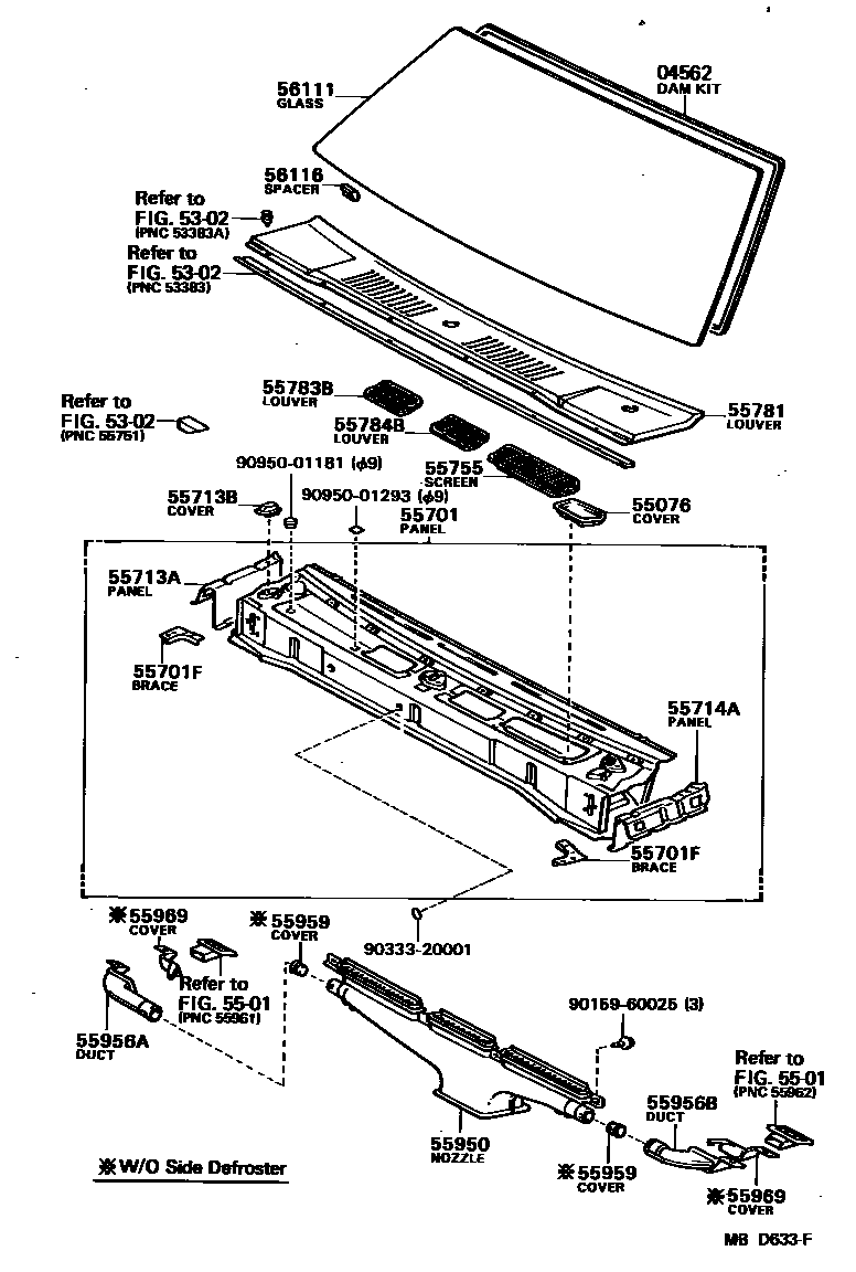 5503 — COWL PANEL & WINDSHIELD GLASS