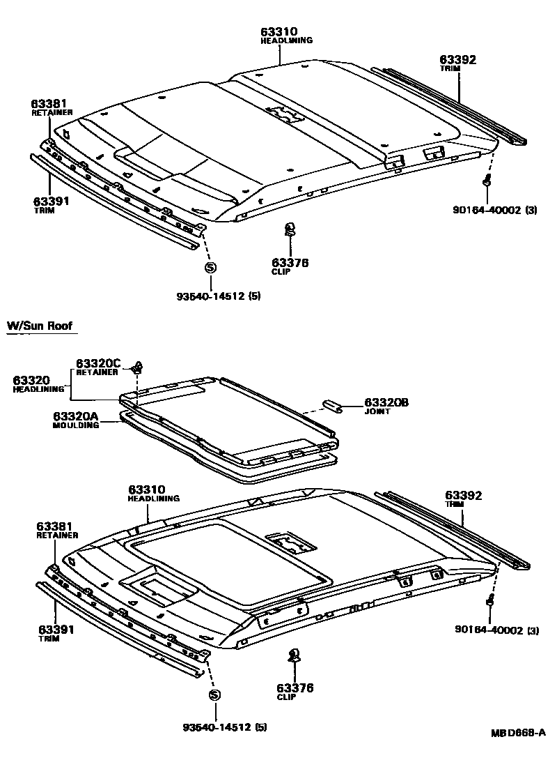 6402 — ROOF HEADLINING & SILENCER PAD