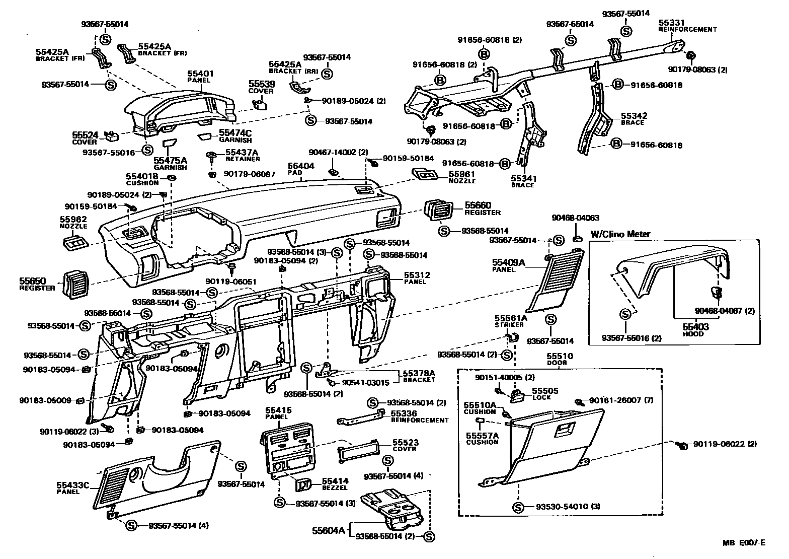 5501 — INSTRUMENT PANEL & GLOVE COMPARTMENT