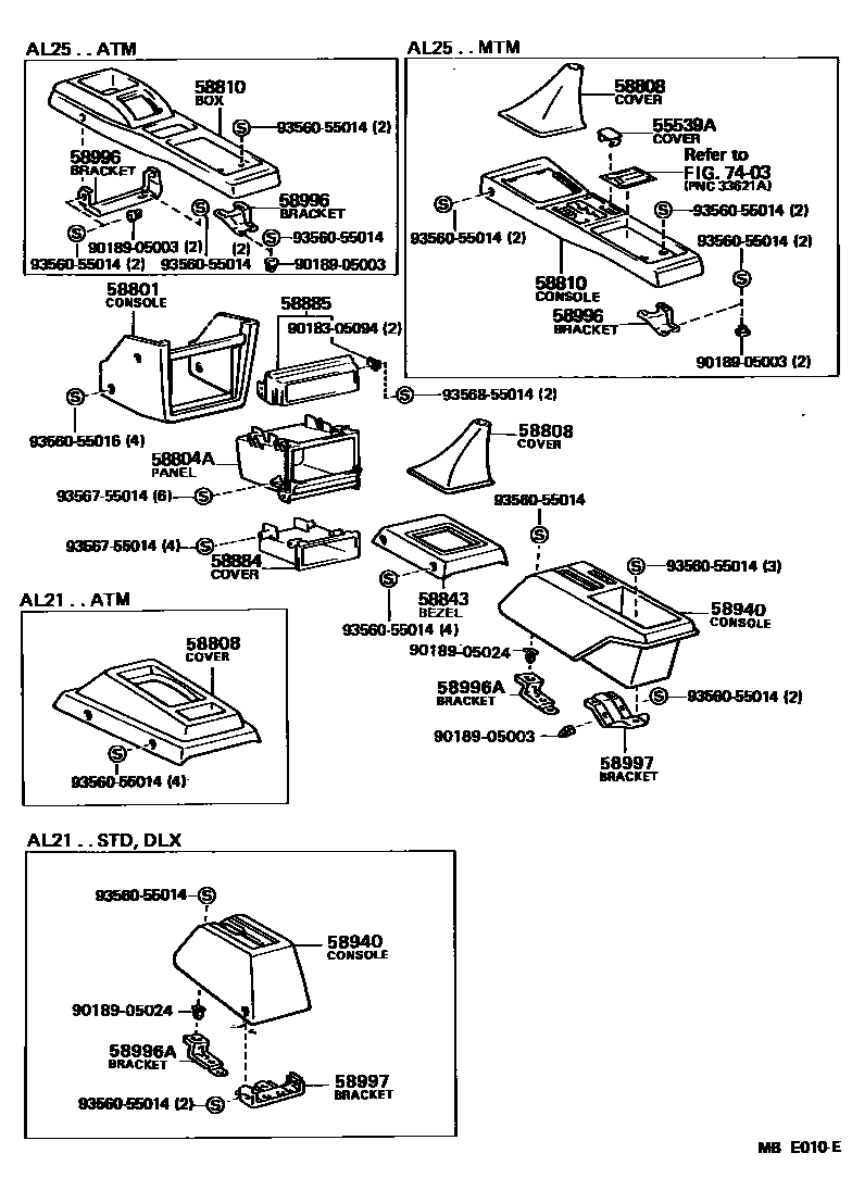 5806 — CONSOLE BOX & BRACKET