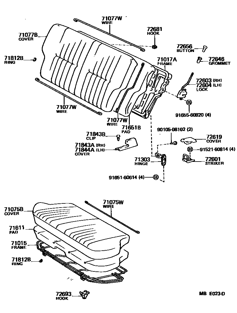7102 — REAR SEAT & SEAT TRACK