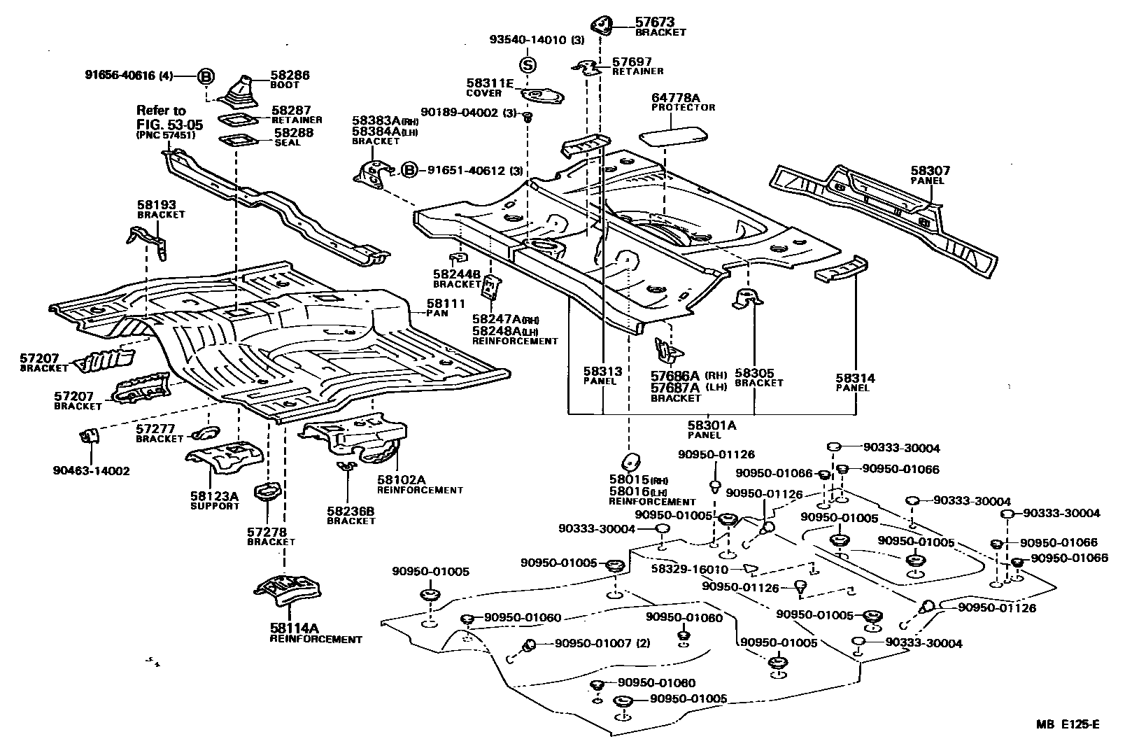5801 — FLOOR PAN & LOWER BACK PANEL