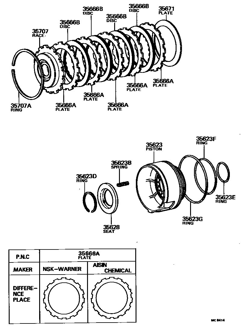 3509 — BRAKE NO.3, 1ST & REVERSE BRAKE (ATM)