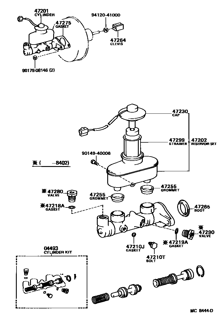 4702 — BRAKE MASTER CYLINDER