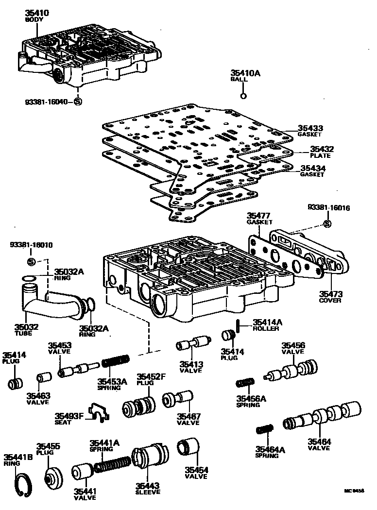 3512 — VALVE BODY & OIL STRAINER (ATM)
