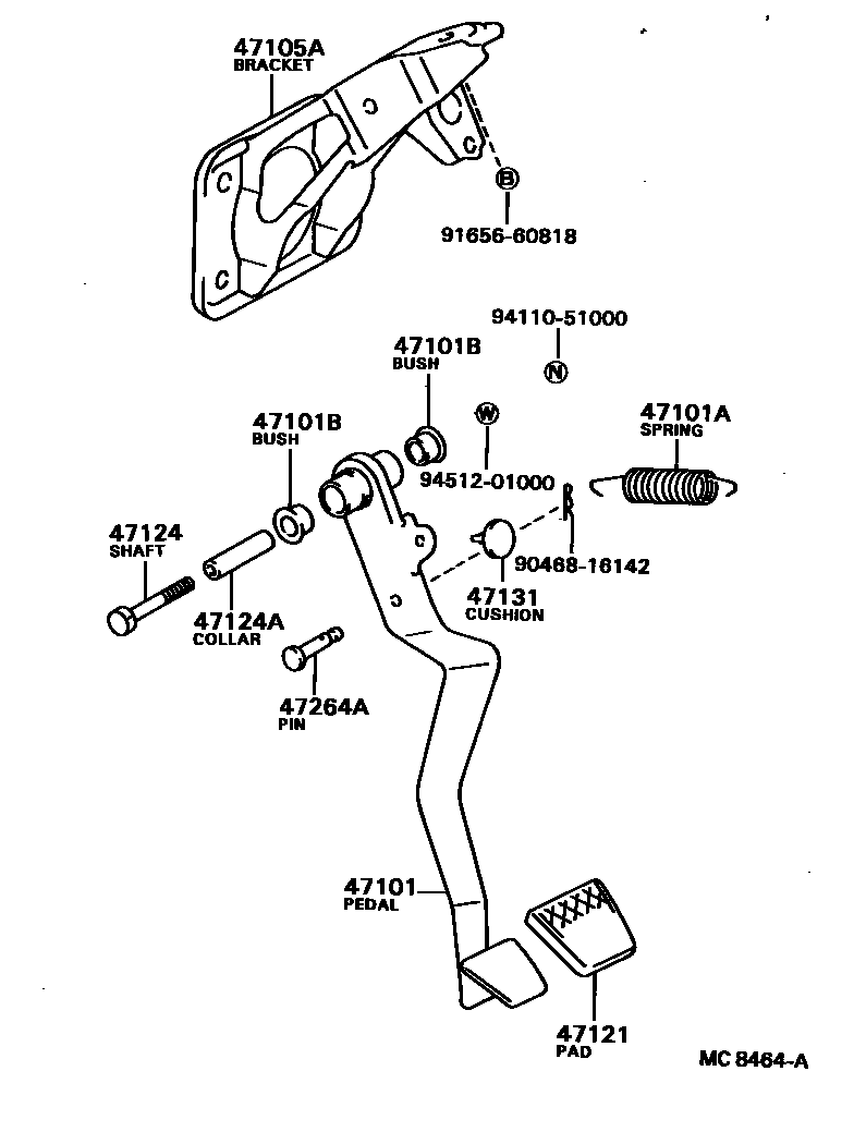 4701 — BRAKE PEDAL & BRACKET