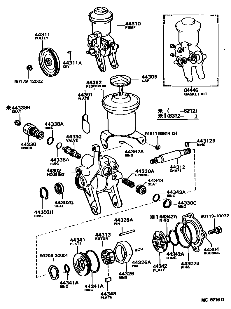 4502 — VANE PUMP & RESERVOIR (POWER STEERING)