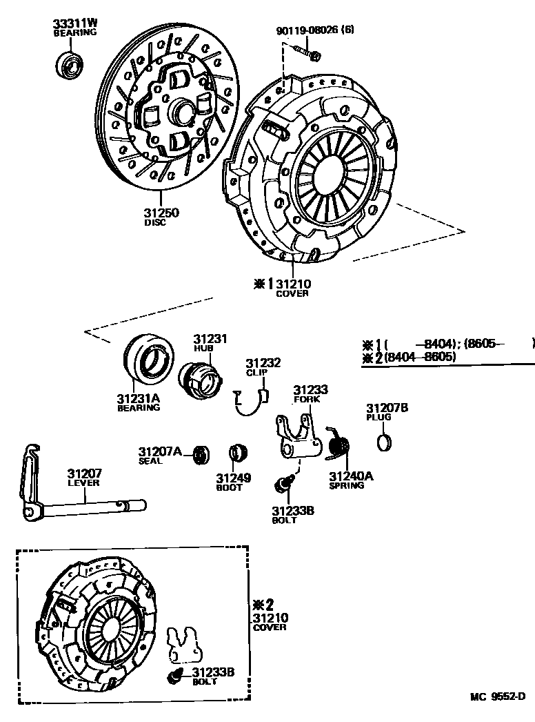 3101 — CLUTCH & RELEASE FORK