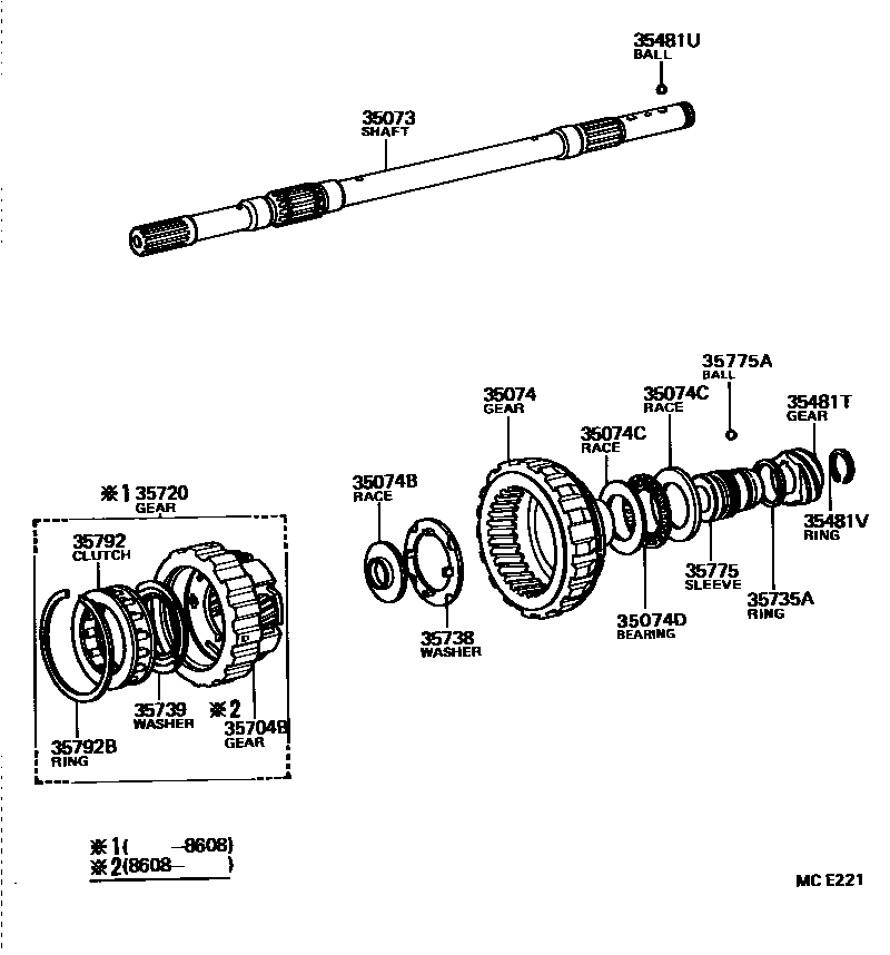 3510 — PLANETARY GEAR, REVERSE PISTON & COUNTER GEAR(ATM)