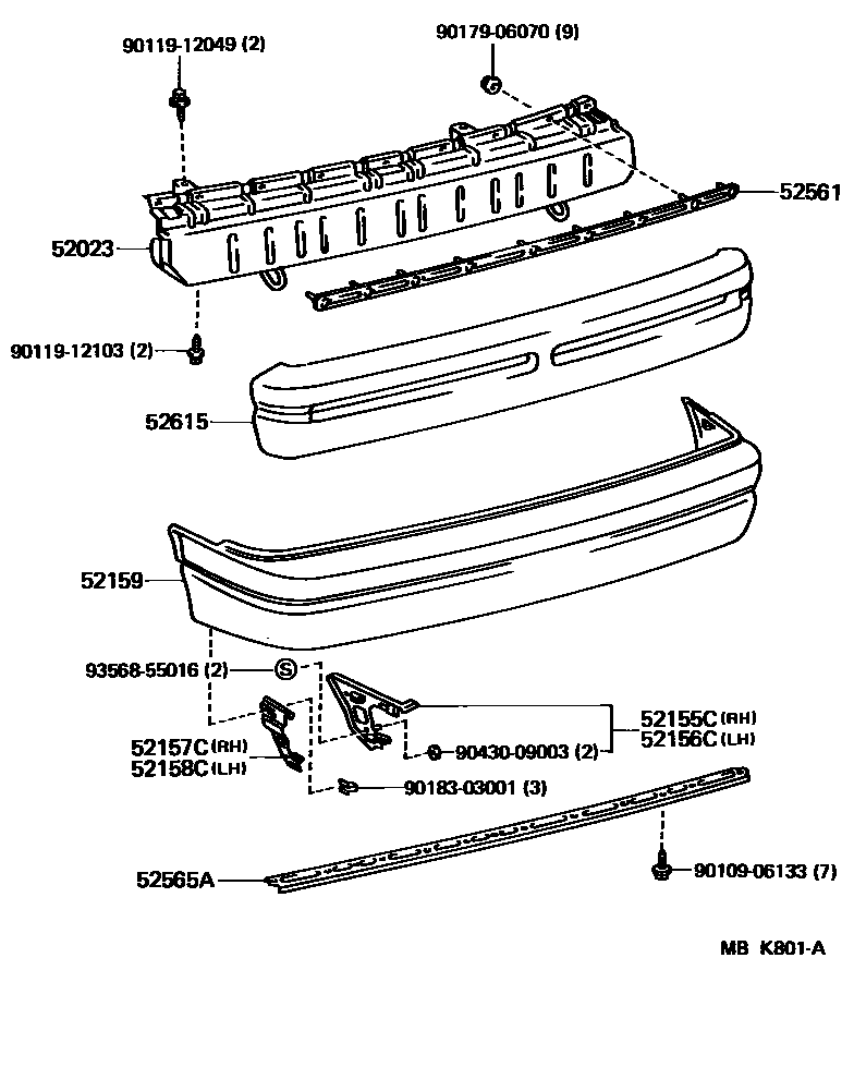 5202 — REAR BUMPER & BUMPER STAY