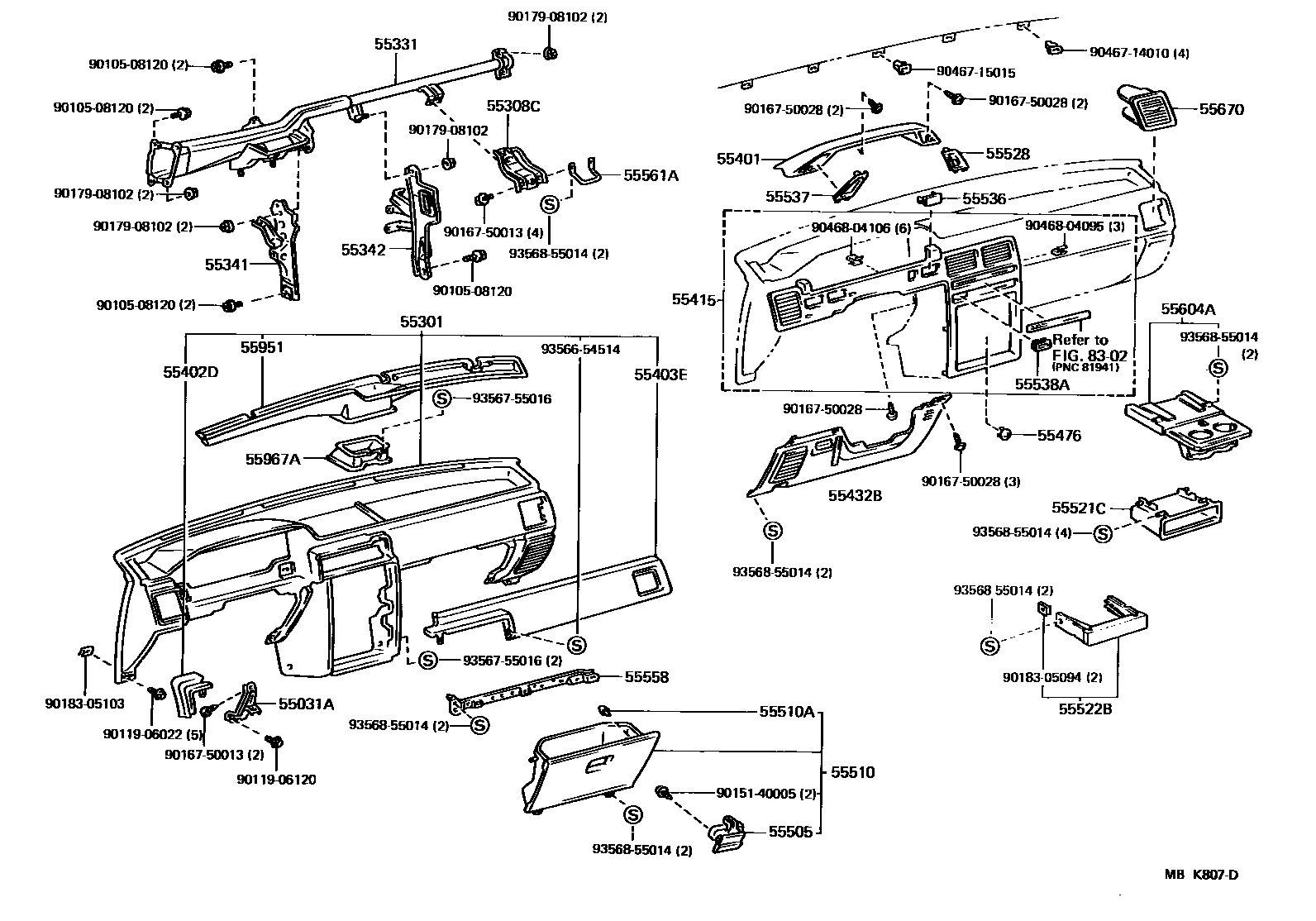 5501 — INSTRUMENT PANEL & GLOVE COMPARTMENT