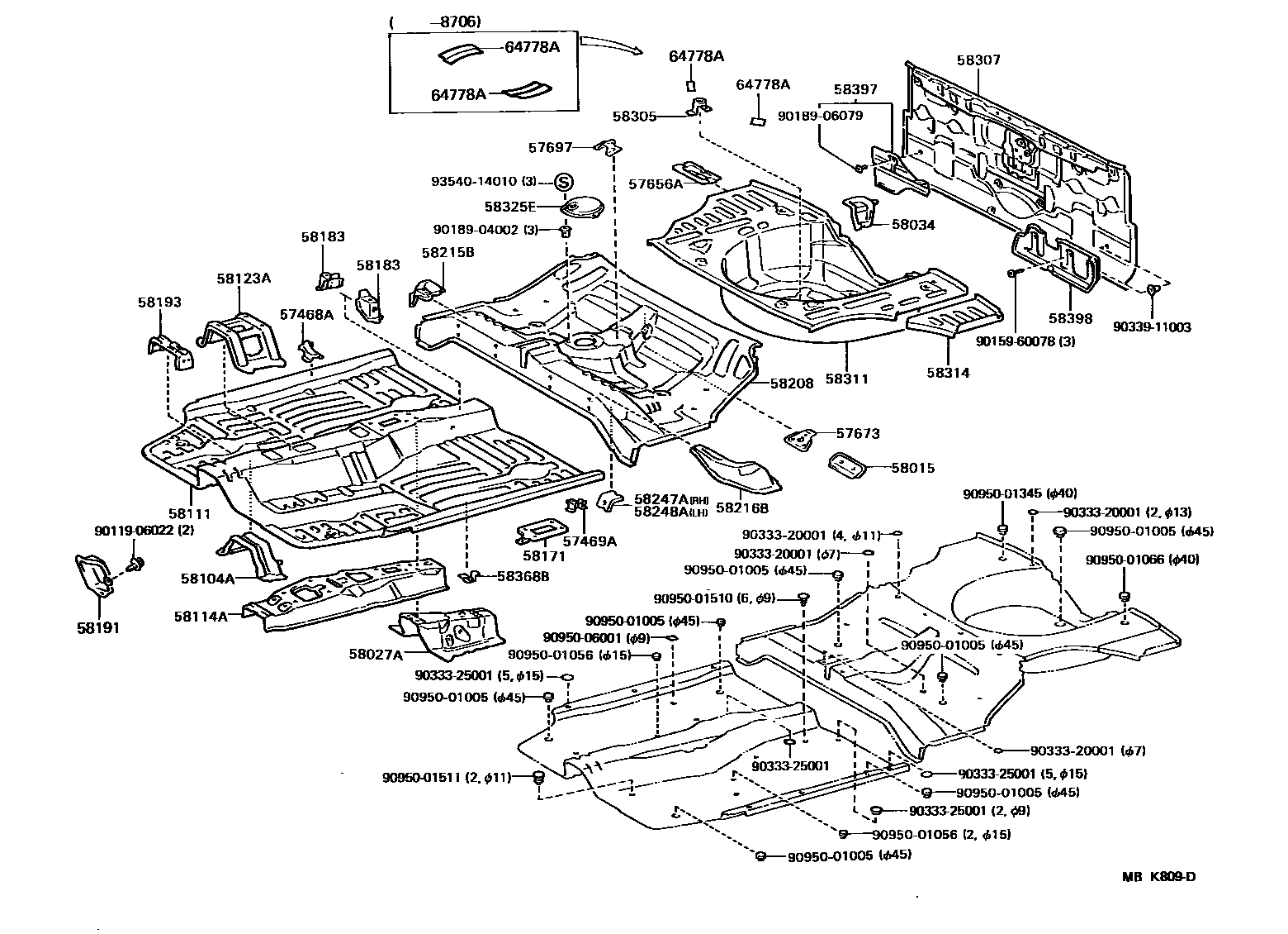 5801 — FLOOR PAN & LOWER BACK PANEL