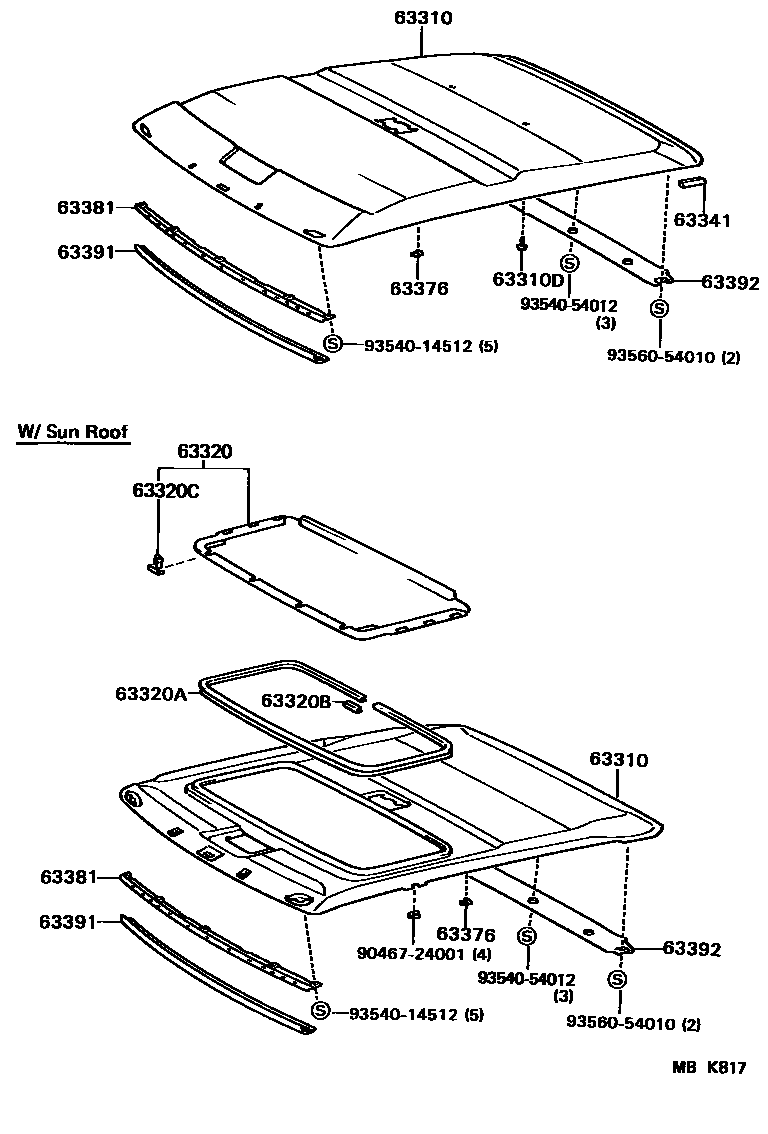 6402 — ROOF HEADLINING & SILENCER PAD