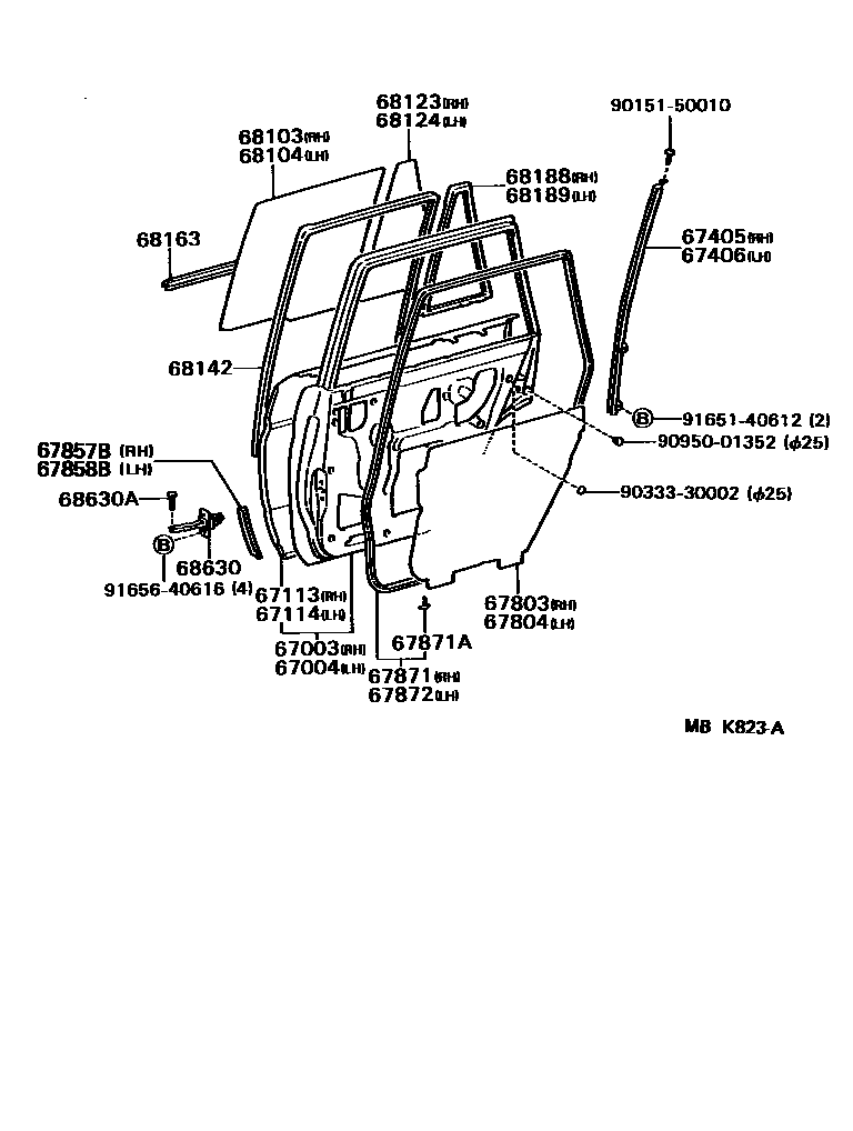 6705 — REAR DOOR PANEL & GLASS
