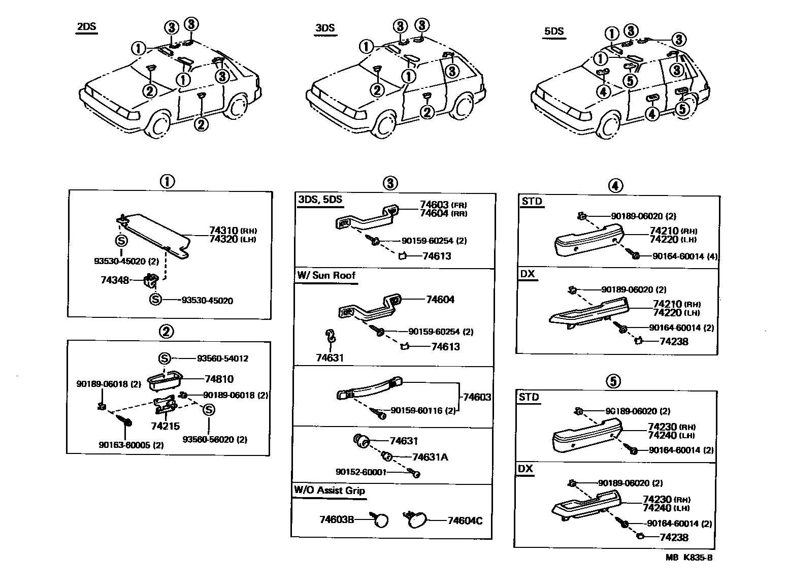 7401 — ARMREST & VISOR