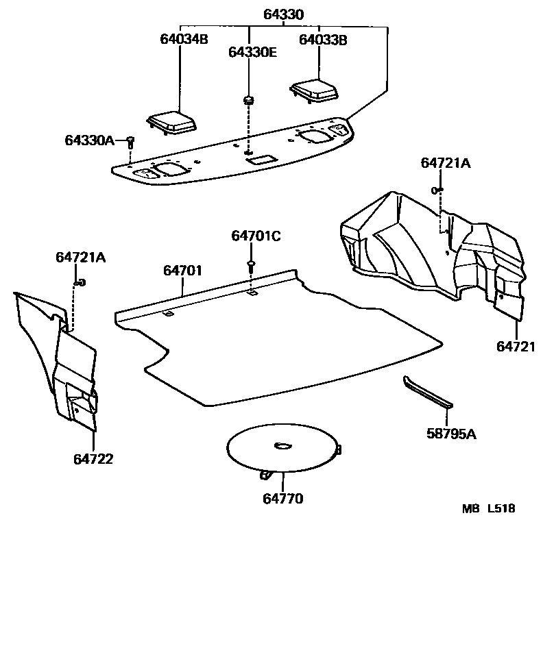 6403 — PACKAGE TRAY PANEL & LUGGAGE COMPARTMENT MAT