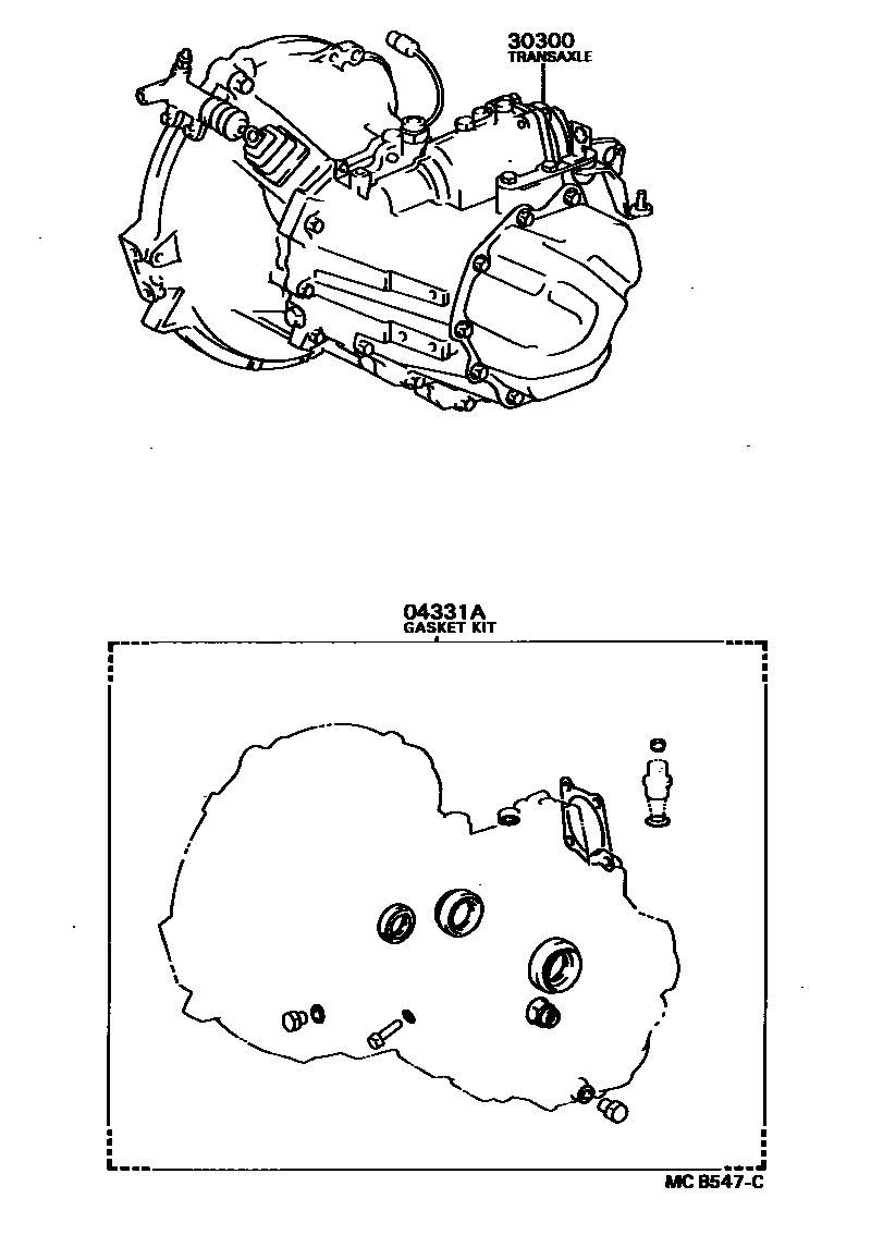 3301 — TRANSAXLE OR TRANSMISSION ASSY & GASKET KIT (MTM)