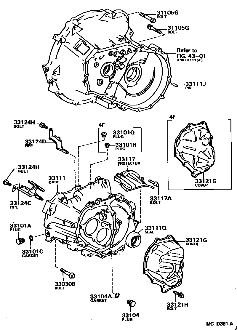 3302 — CLUTCH HOUSING & TRANSMISSION CASE (MTM)