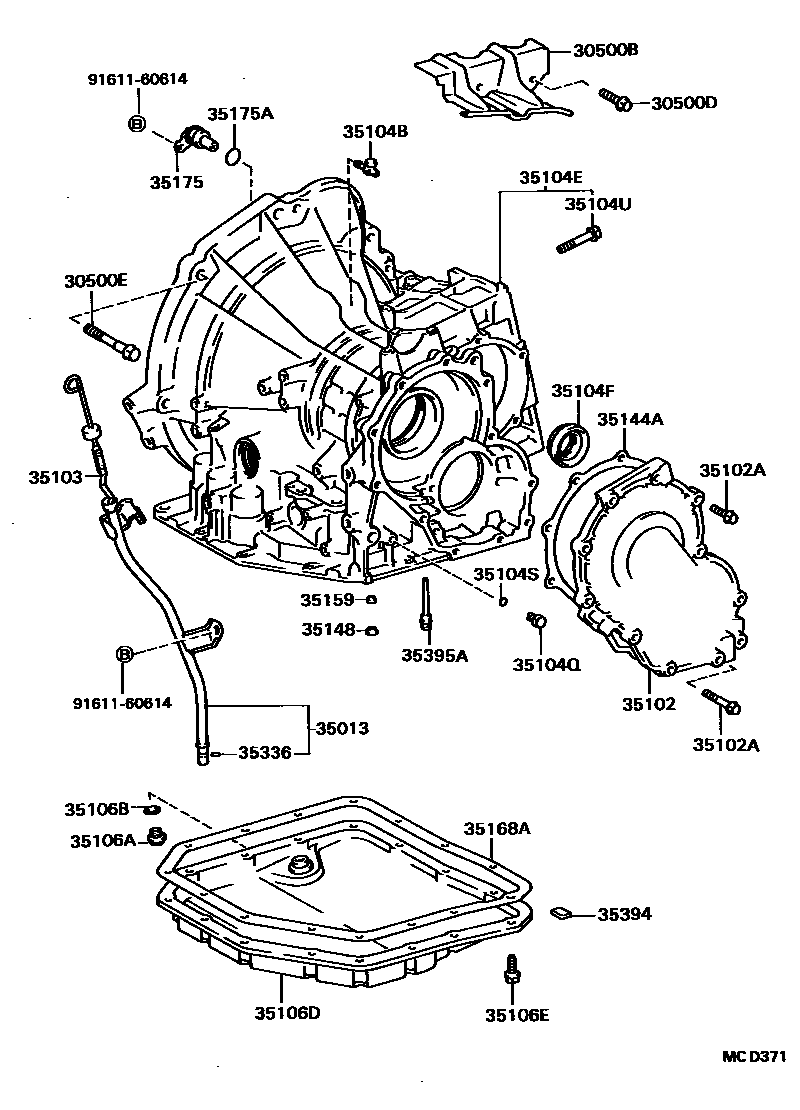 3503 — TRANSMISSION CASE & OIL PAN (ATM)