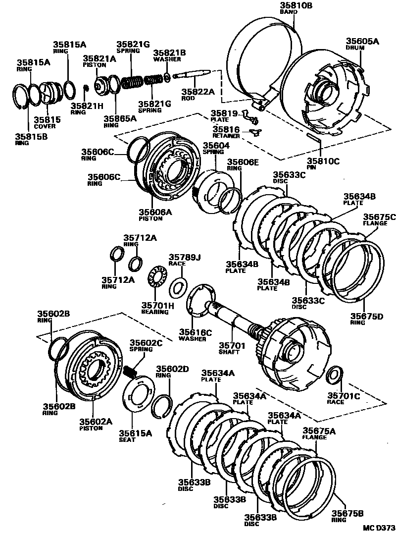 3507 — BRAKE BAND & MULTIPLE DISC CLUTCH (ATM)