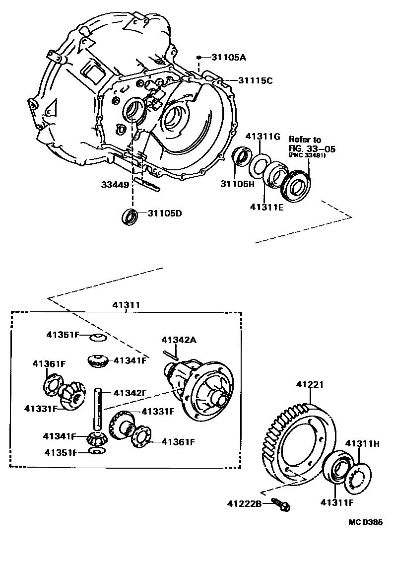 4301 — FRONT AXLE HOUSING & DIFFERENTIAL