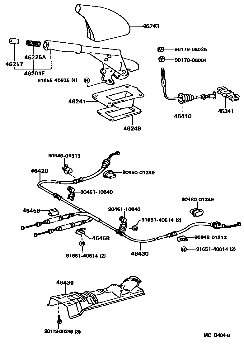 4601 — PARKING BRAKE & CABLE