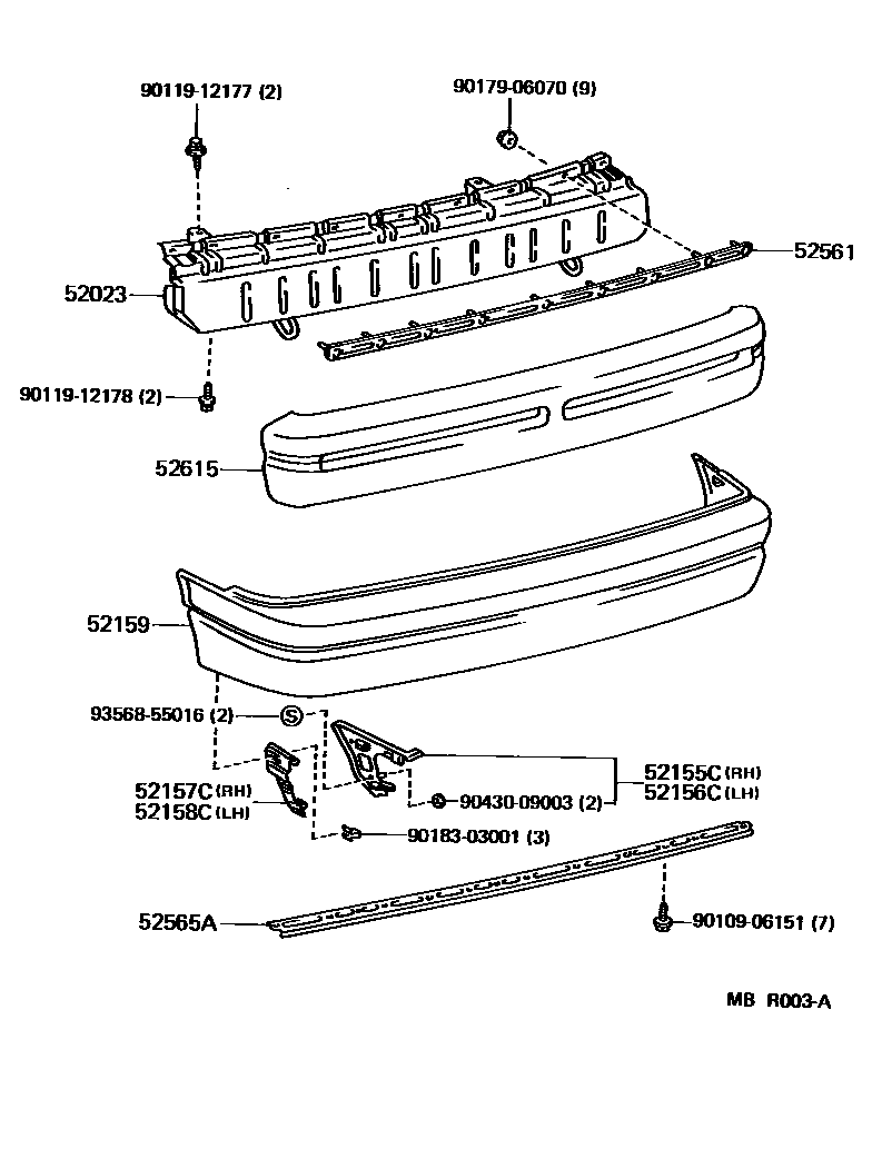 5202 — REAR BUMPER & BUMPER STAY