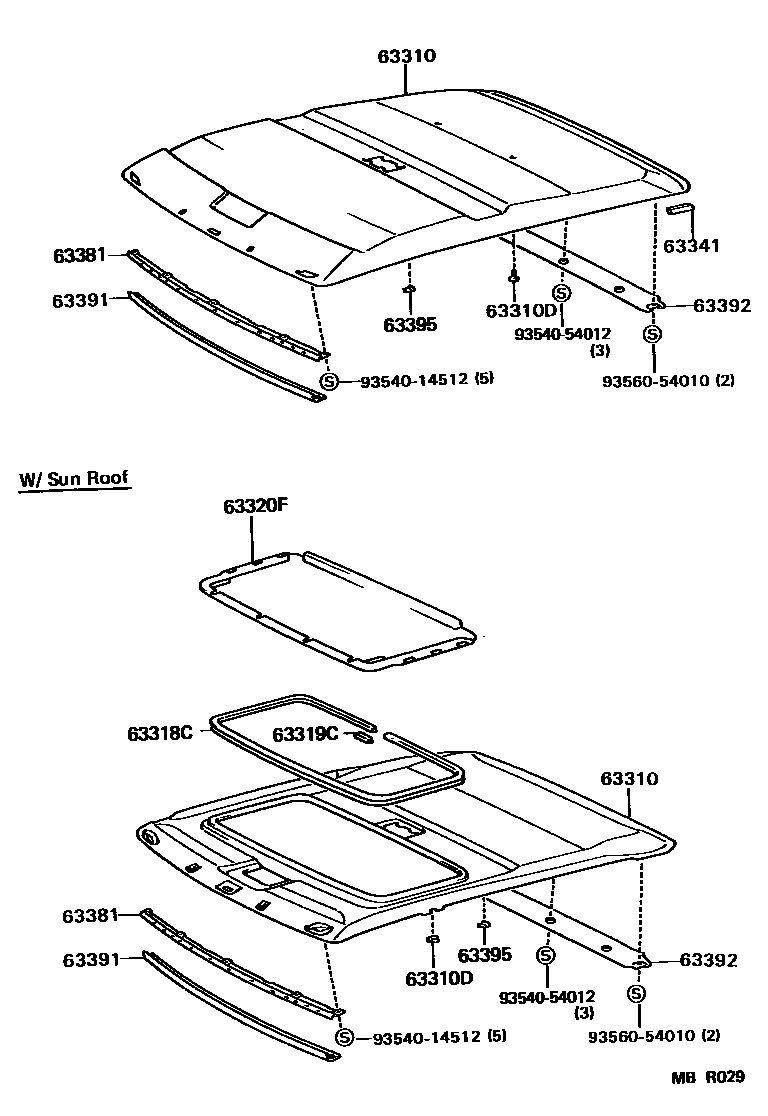6402 — ROOF HEADLINING & SILENCER PAD