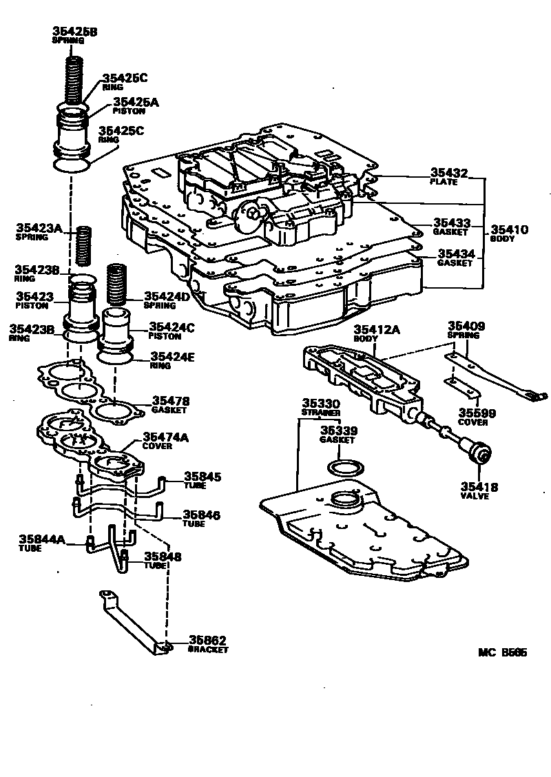 3512 — VALVE BODY & OIL STRAINER (ATM)