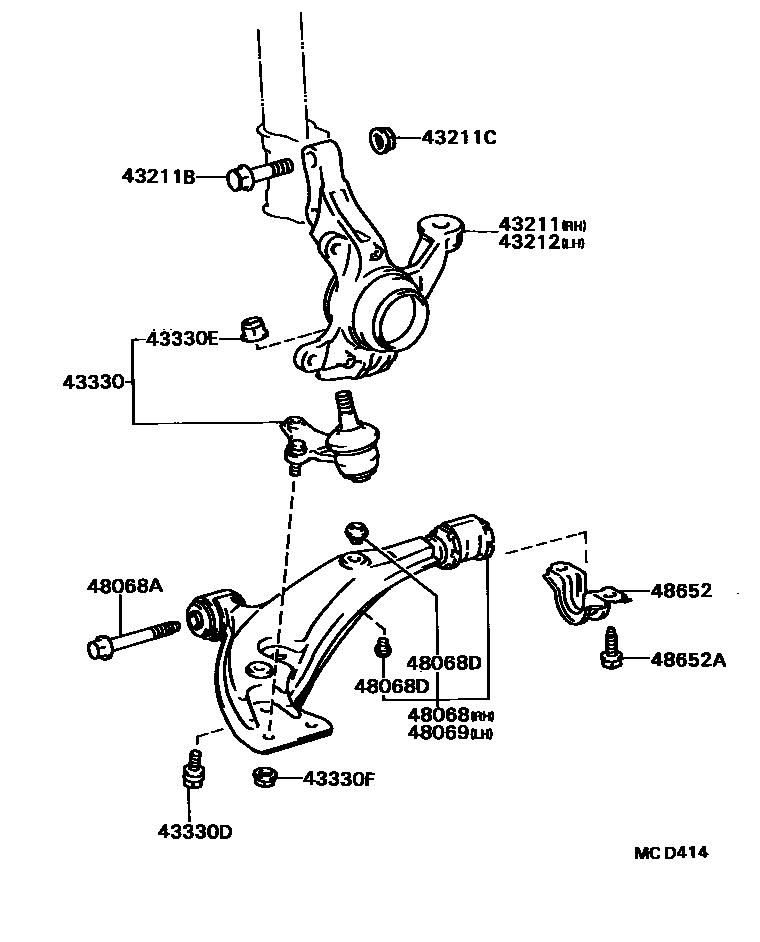 4802 — FRONT AXLE ARM & STEERING KNUCKLE