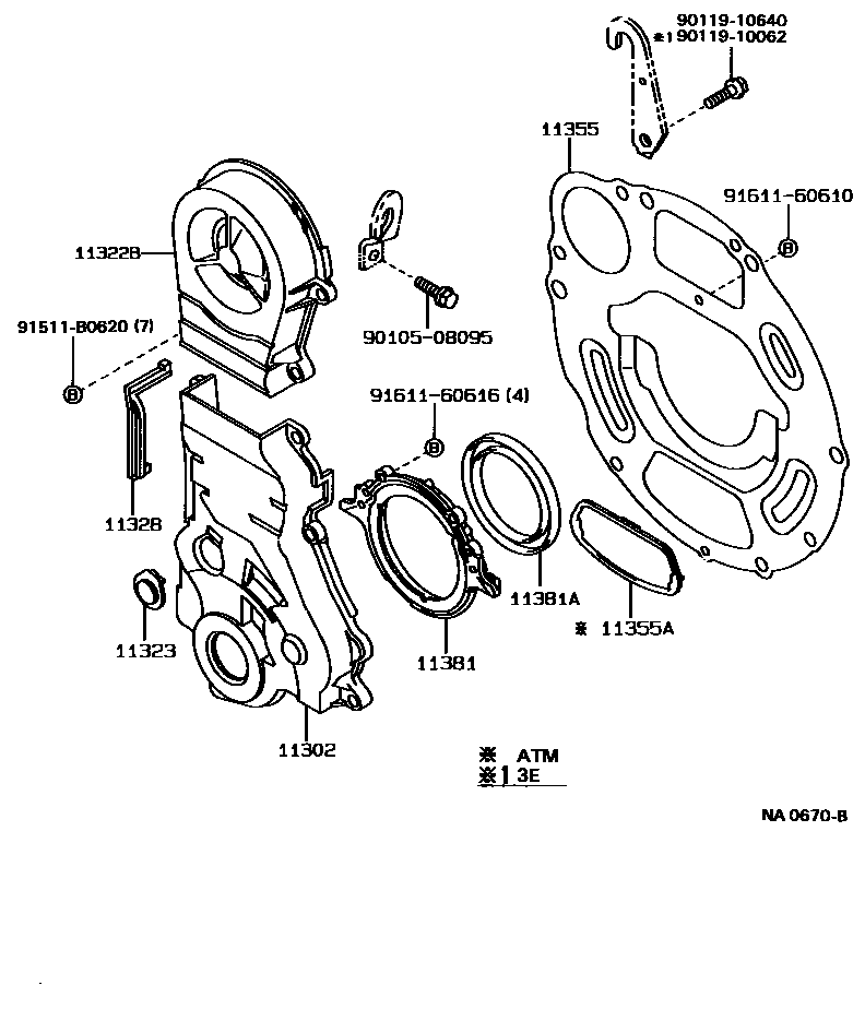 1106 — TIMING GEAR COVER & REAR END PLATE