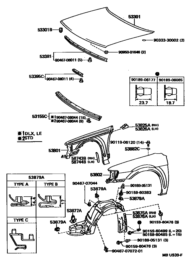 5302 — HOOD & FRONT FENDER