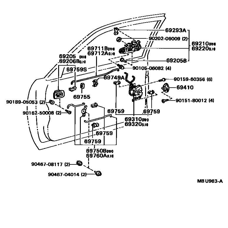6703 — FRONT DOOR LOCK & HANDLE