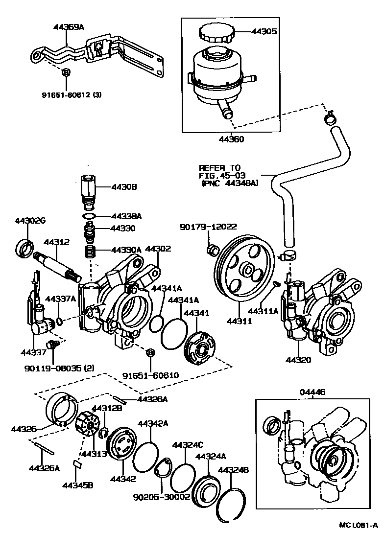 4502 — VANE PUMP & RESERVOIR (POWER STEERING)