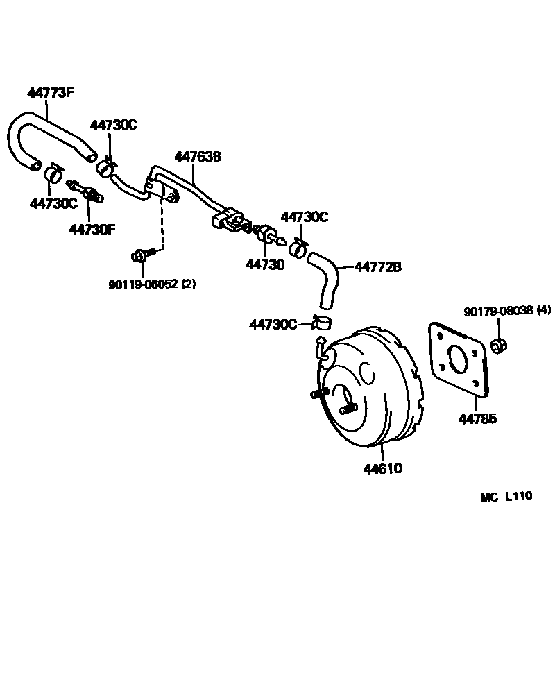 4703 — BRAKE BOOSTER & VACUUM TUBE