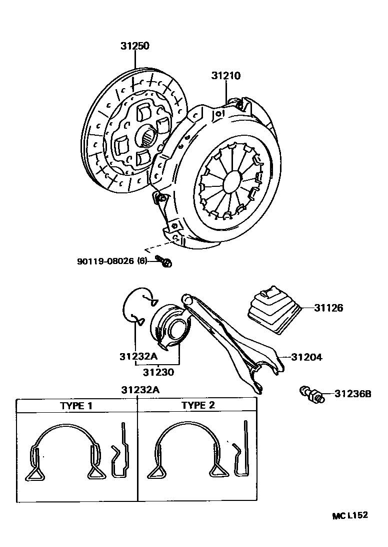 3101 — CLUTCH & RELEASE FORK
