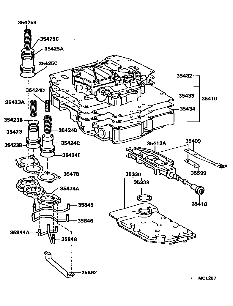 3512 — VALVE BODY & OIL STRAINER (ATM)