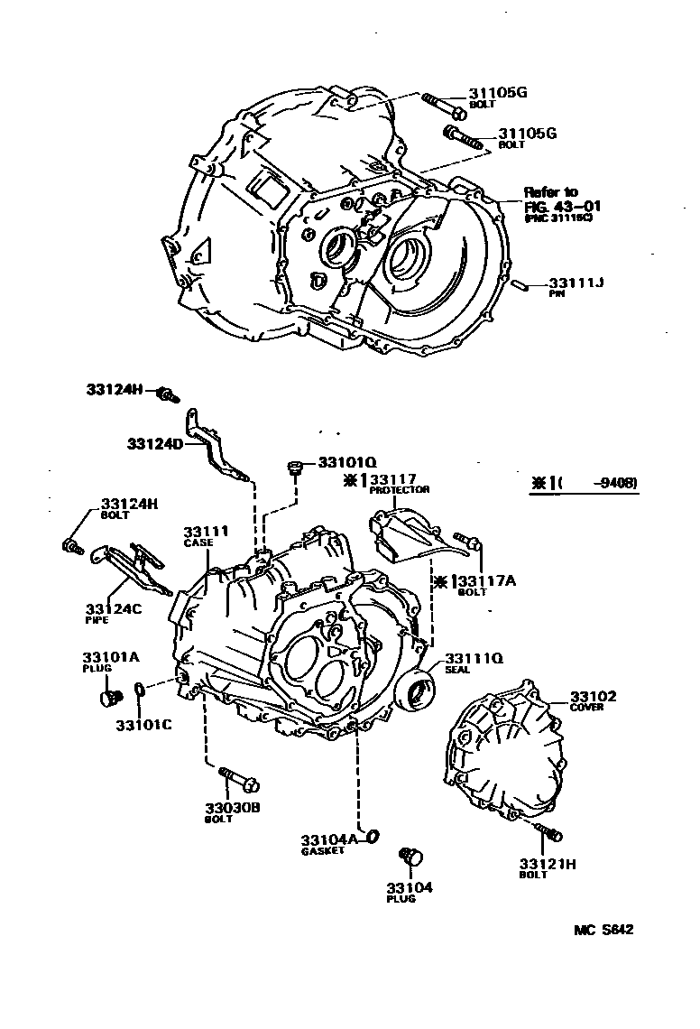 3302 — CLUTCH HOUSING & TRANSMISSION CASE (MTM)