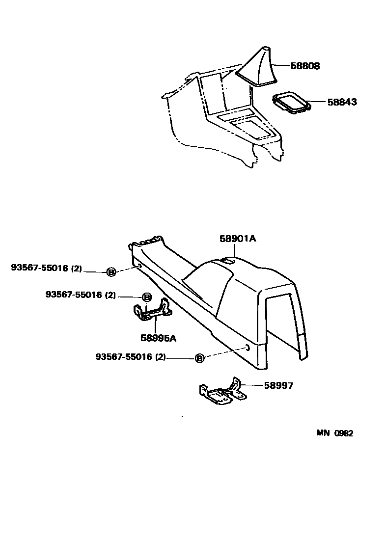5806 — CONSOLE BOX & BRACKET