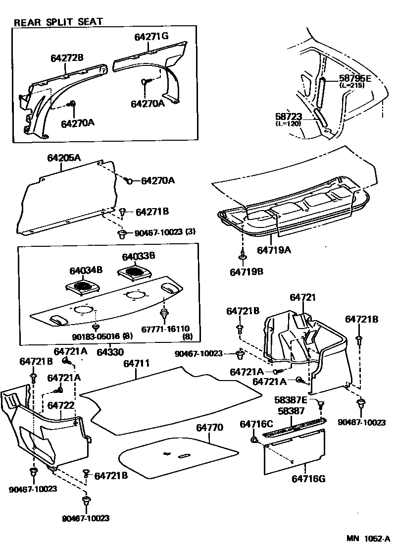 6403 — PACKAGE TRAY PANEL & LUGGAGE COMPARTMENT MAT