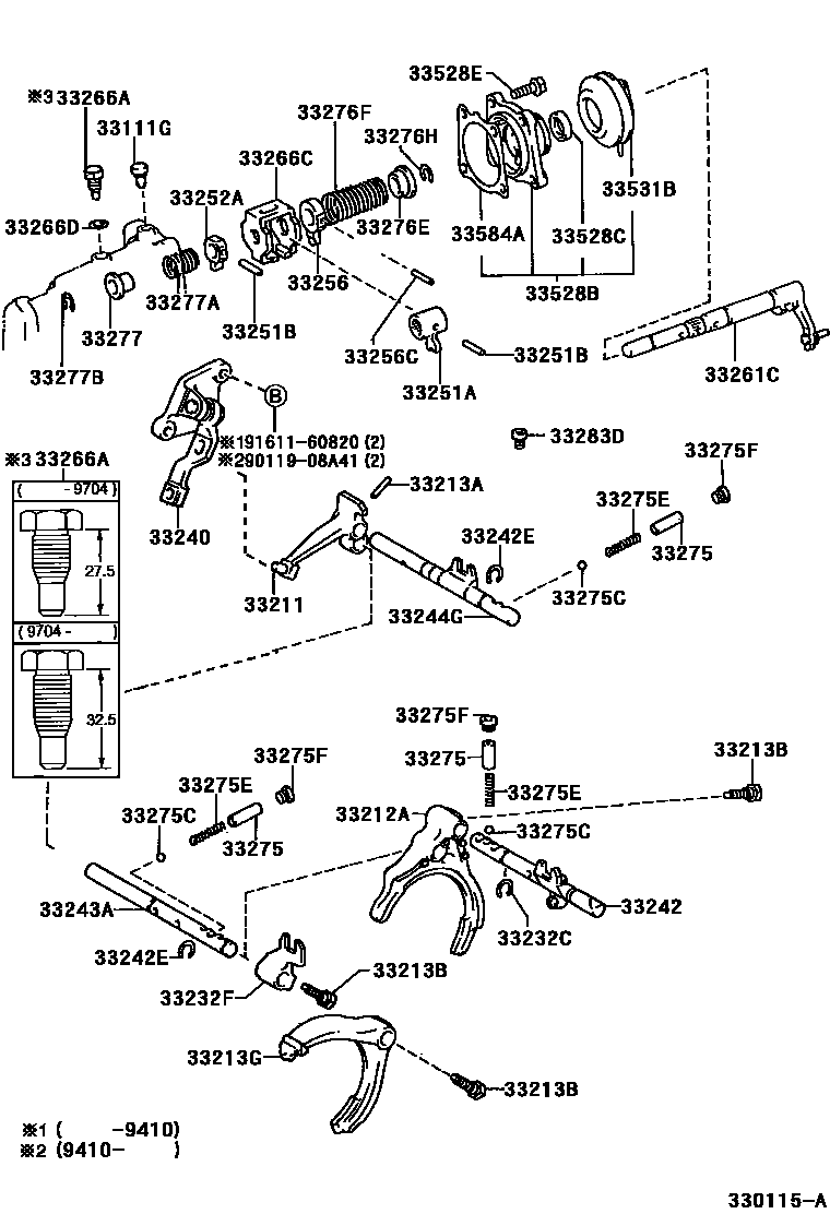 3307 — GEAR SHIFT FORK & LEVER SHAFT (MTM)