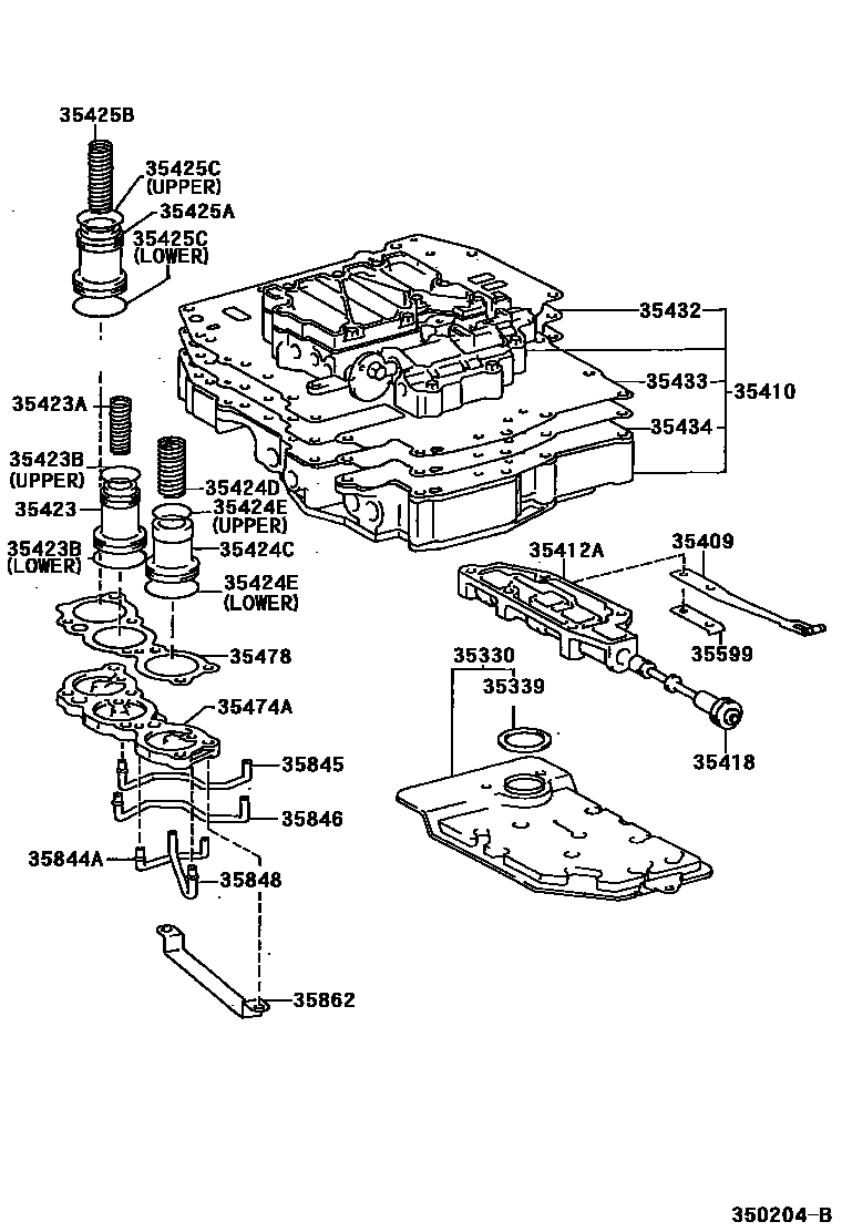 3512 — VALVE BODY & OIL STRAINER (ATM)