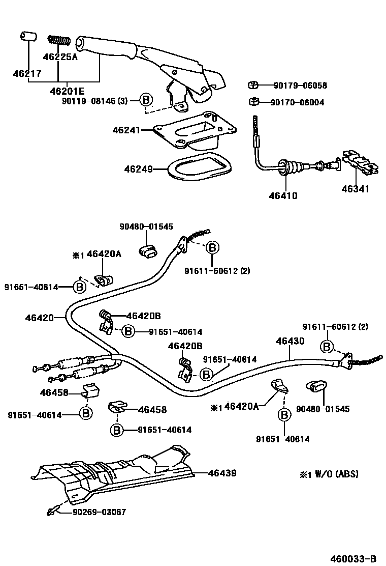 4601 — PARKING BRAKE & CABLE