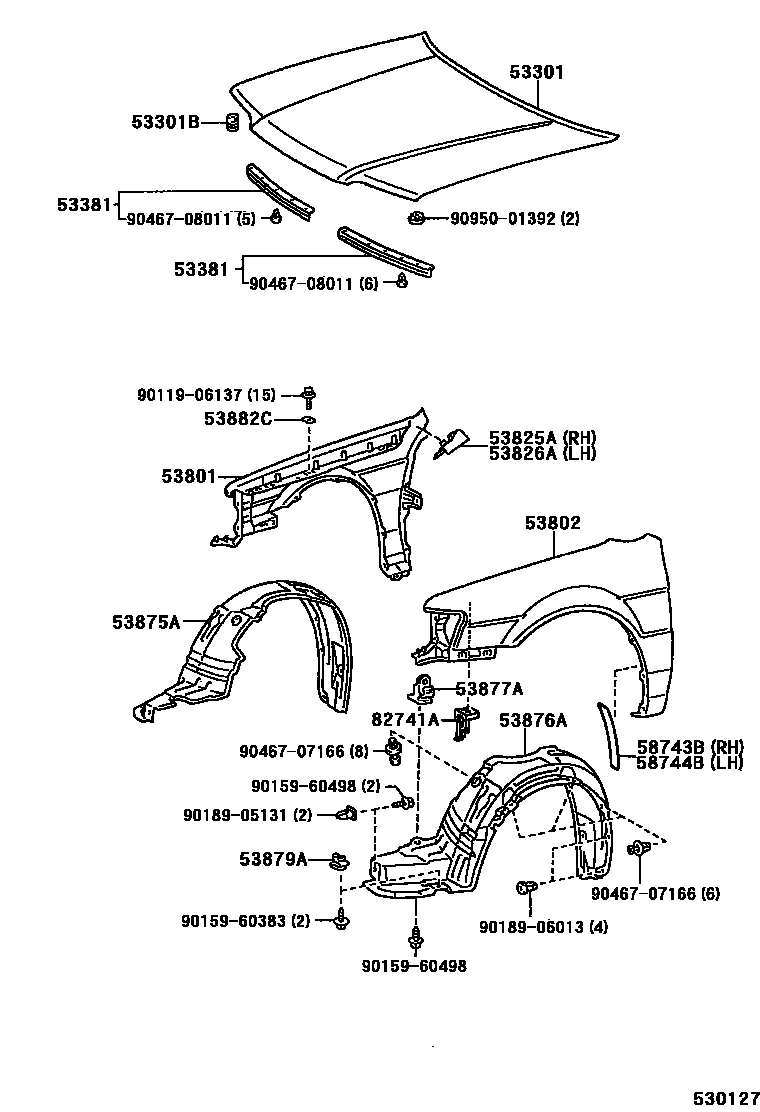 5302 — HOOD & FRONT FENDER