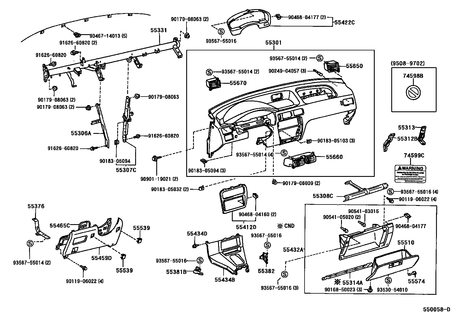 5501 — INSTRUMENT PANEL & GLOVE COMPARTMENT