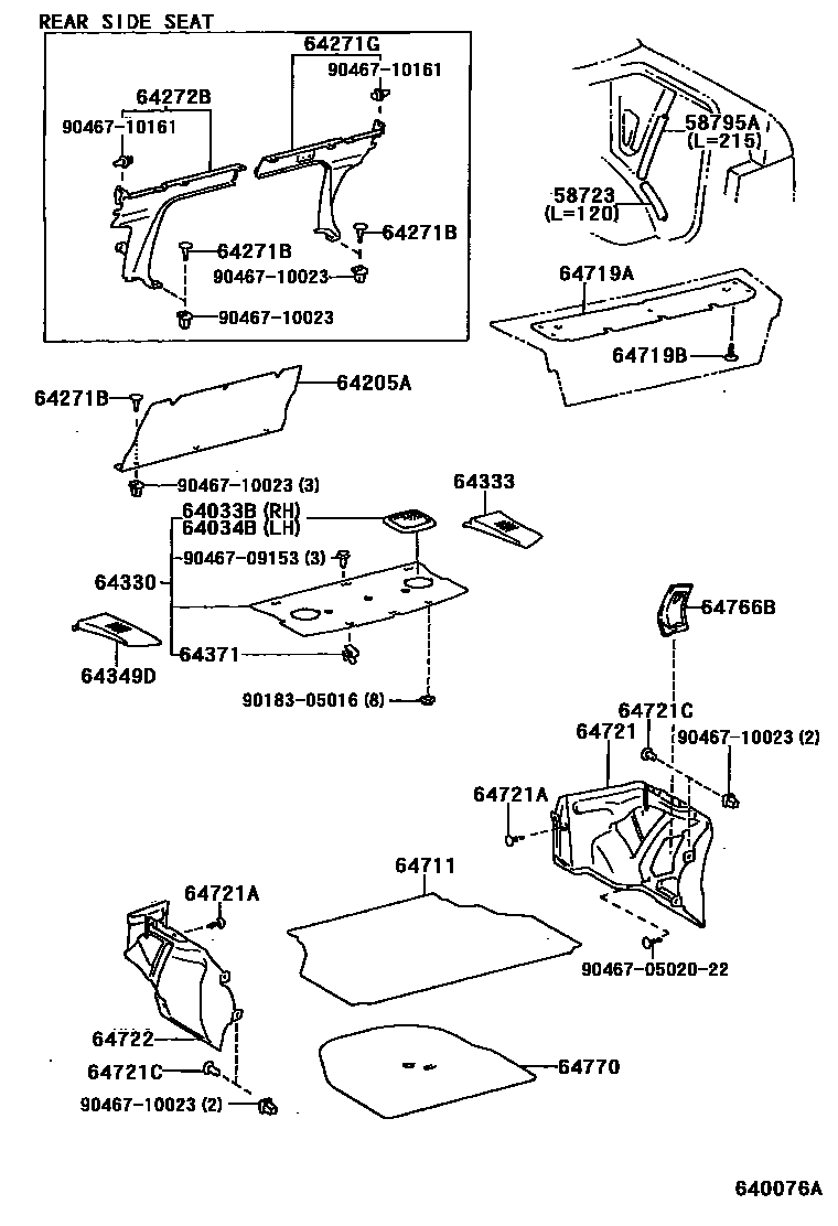 6403 — PACKAGE TRAY PANEL & LUGGAGE COMPARTMENT MAT