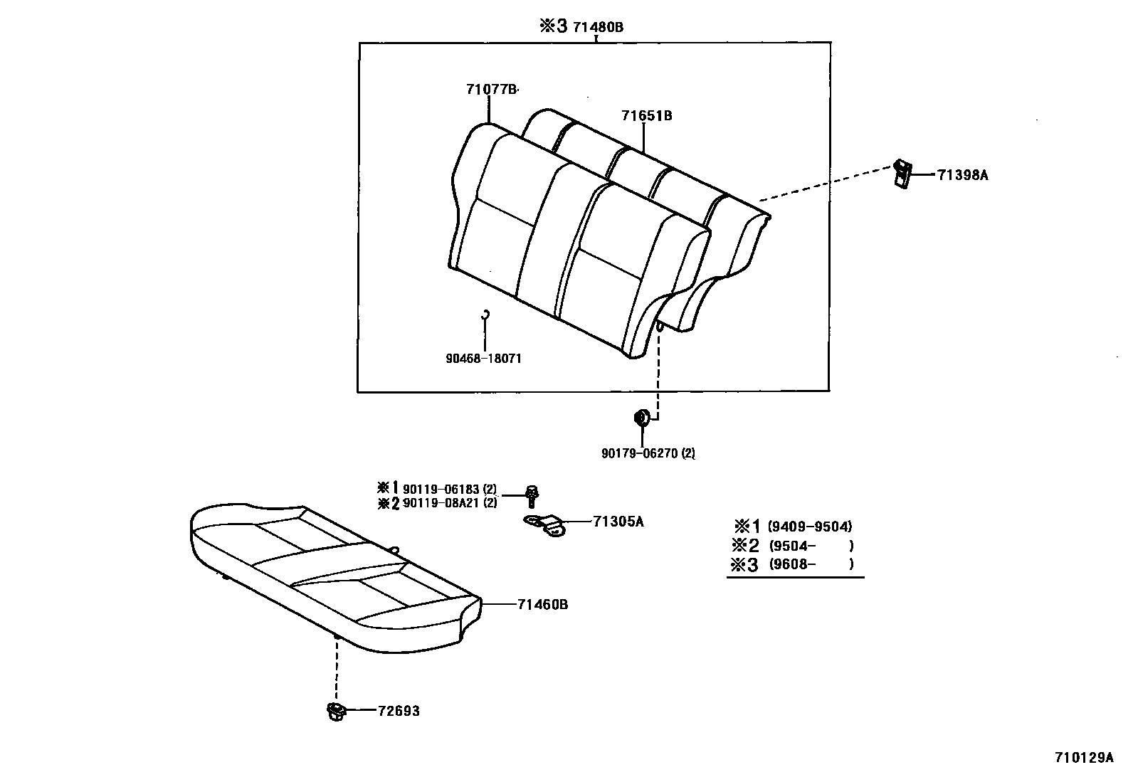7102 — REAR SEAT & SEAT TRACK