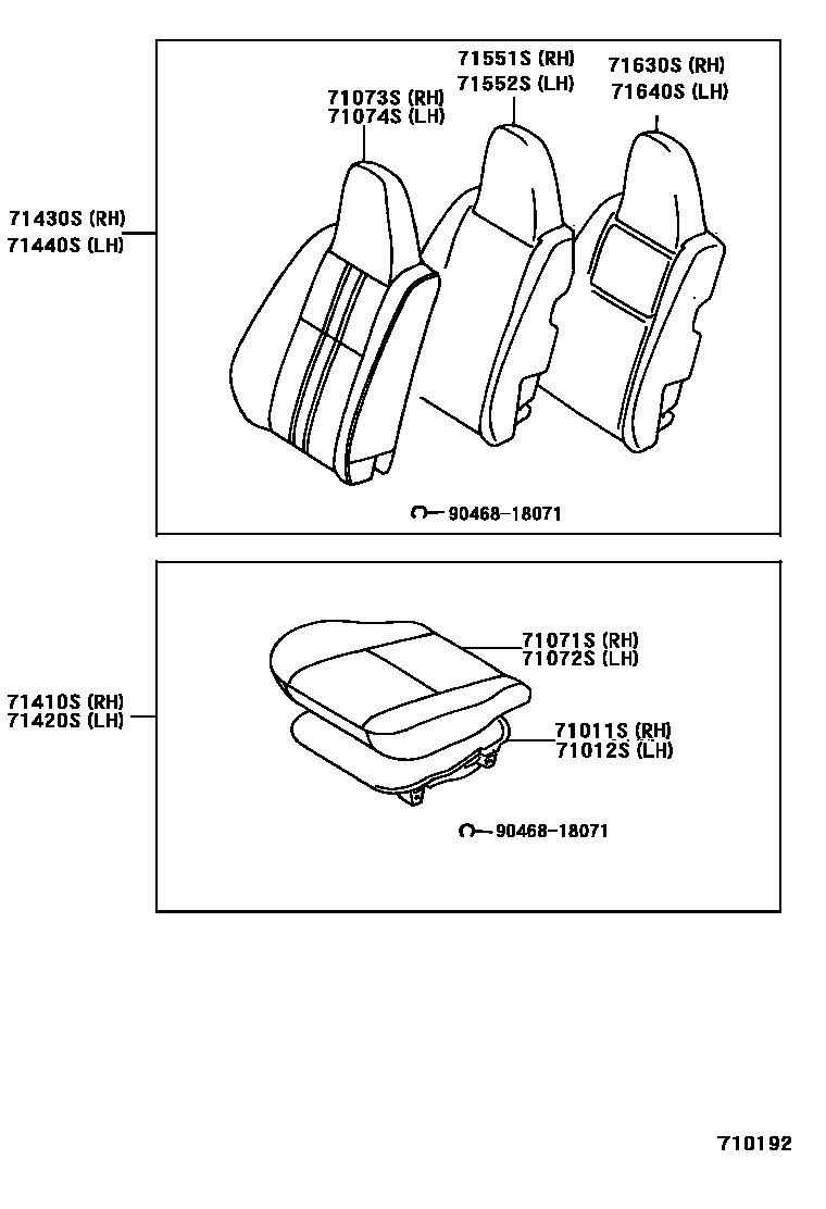 7101 — FRONT SEAT & SEAT TRACK