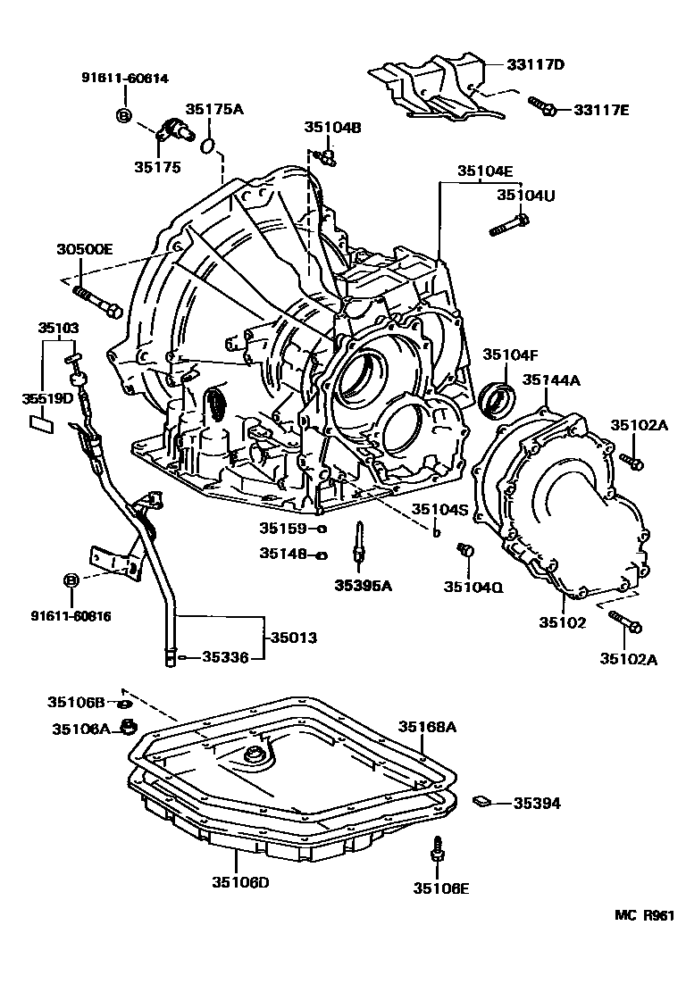 3503 — TRANSMISSION CASE & OIL PAN (ATM)
