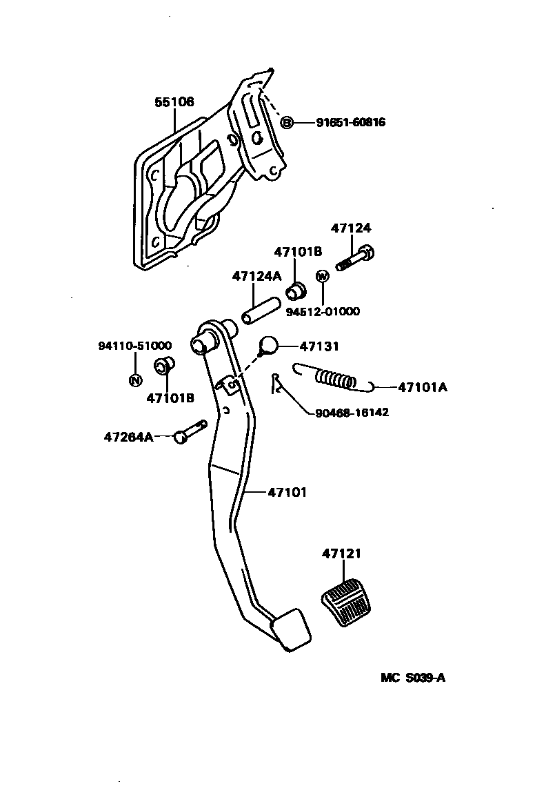 4701 — BRAKE PEDAL & BRACKET